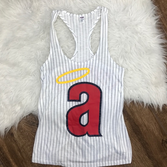 PINK Victoria's Secret Tops - Victoria's Secret PINK • Angels Baseball Tank Top